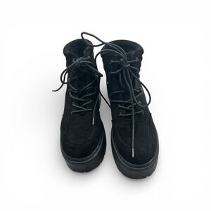 Chunky Platform Ankle Boots Black Size 8 Y2K